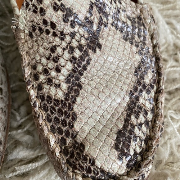 GEOX Leather Respira Snake Print Mules Loafers Driving Shoes - Picture 2 of 16